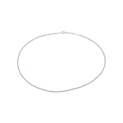 White gold Box chain Necklace
