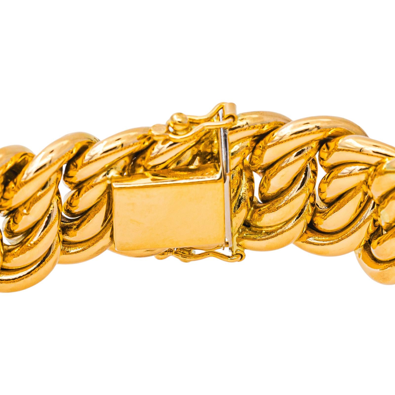 Yellow Gold American-Style Link Bracelet