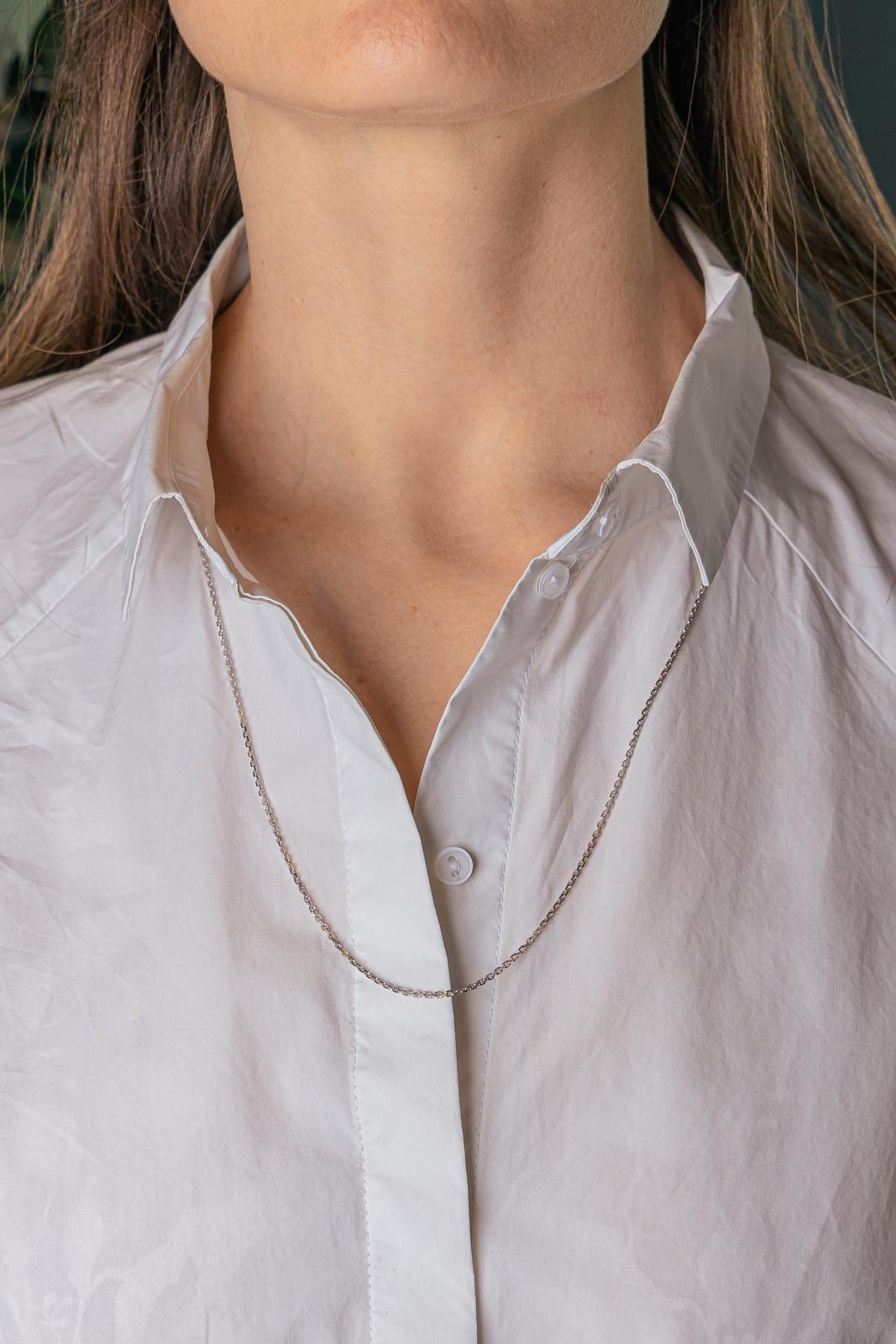 White Gold Forçat Link Necklace