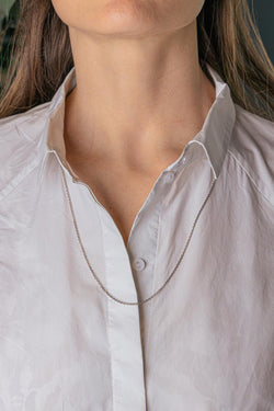 White Gold Forçat Link Necklace