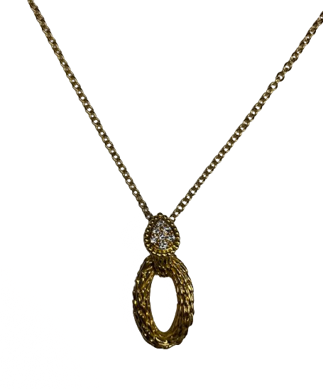 BOUCHERON "SERPENT DE BOHEME" Pendant on Chain, 18K Gold and Diamonds