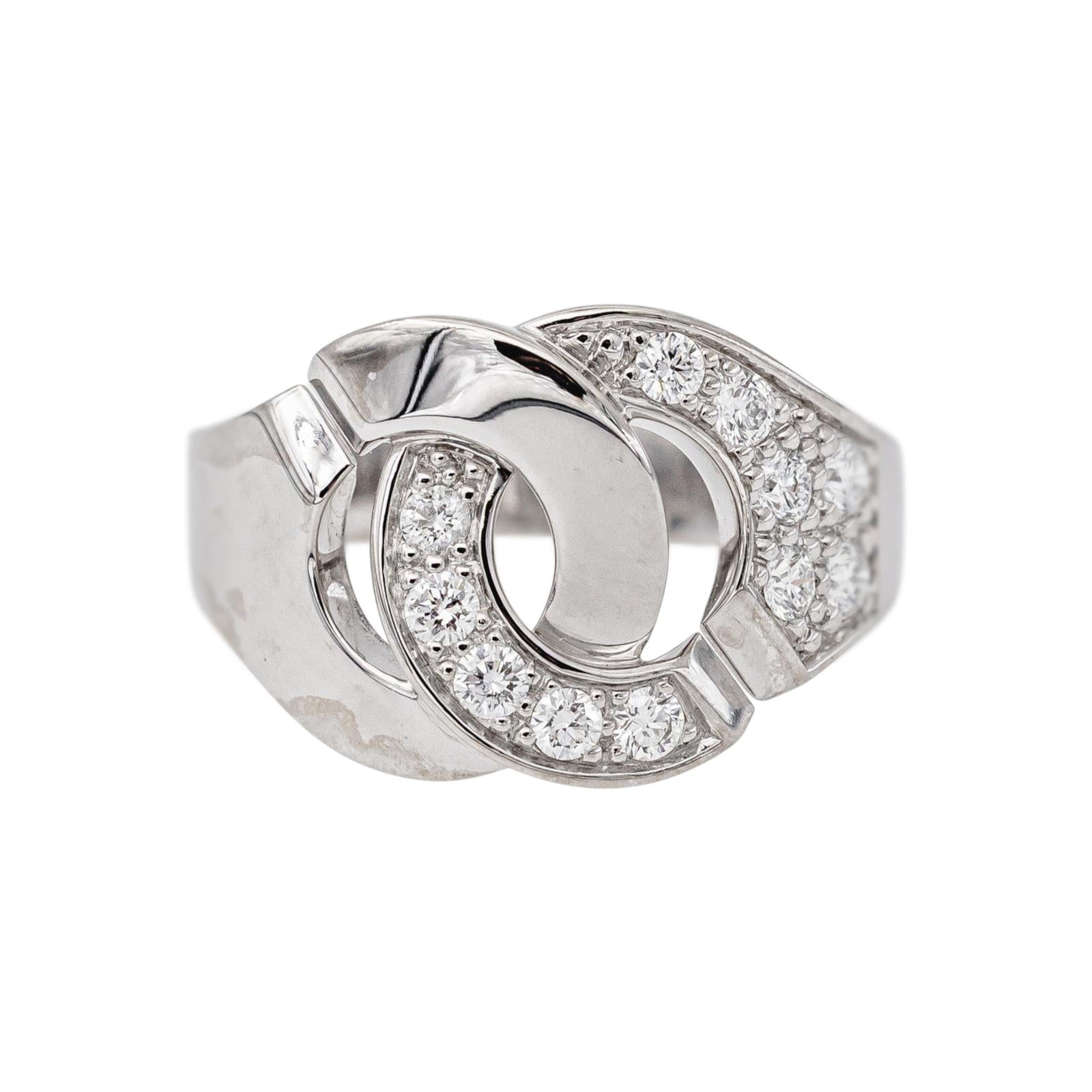 Dinh Van Bague Menottes Or blanc Diamant