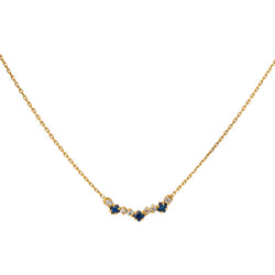 Collier Maille forçat Or jaune Saphir