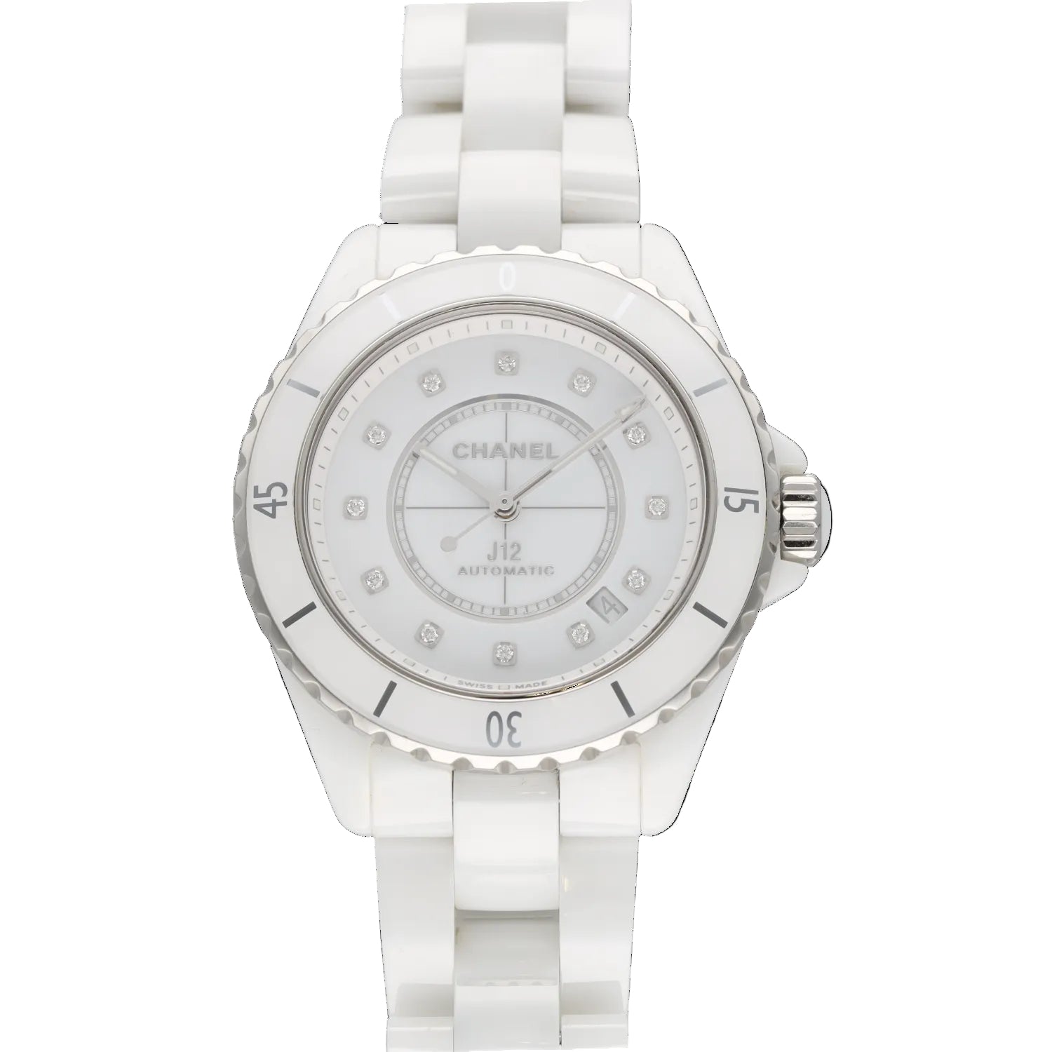 CHANEL "J12" Watch in Ceramic and Diamonds