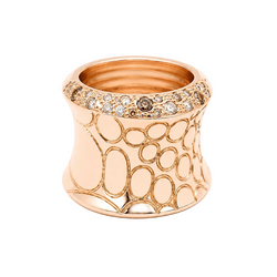 POMELLATO "Cocco" Headband Ring in Rose gold and Diamonds