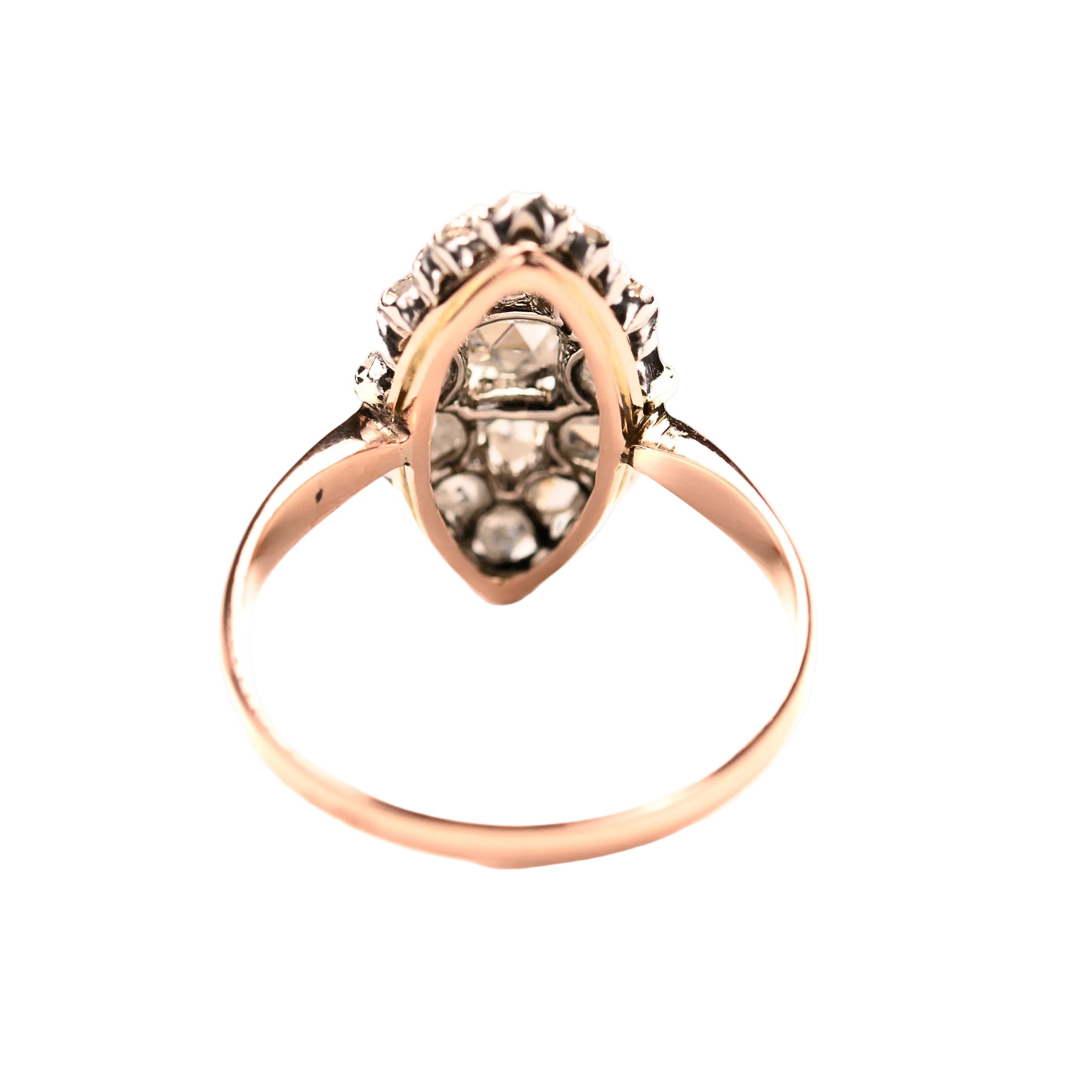 Marquise Ring in Rose gold, Platinum and Diamonds