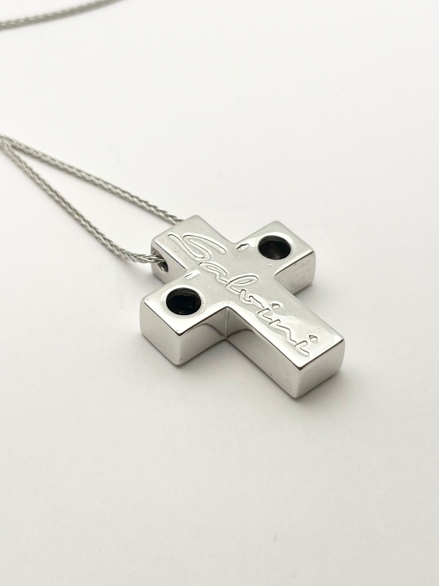 SALVINI Necklace with Pendant in White Gold and Diamonds