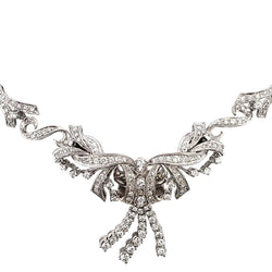 Necklace Plastron in White gold and Diamonds