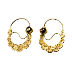 Polychrome gold Hoop earrings