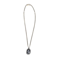 Necklace DAVID YURMAN "Albion Enhancer" pendant in silver, hematite and diamonds black