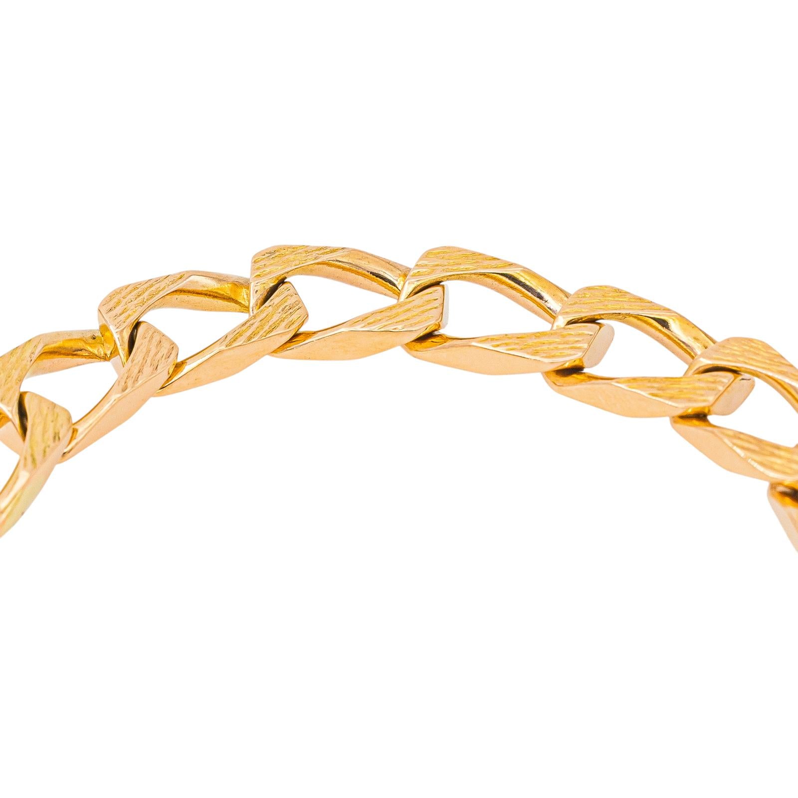 Rose gold curb chain bracelet