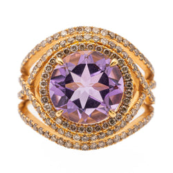 Etername Eternal Ring, Yellow gold with Amethyst