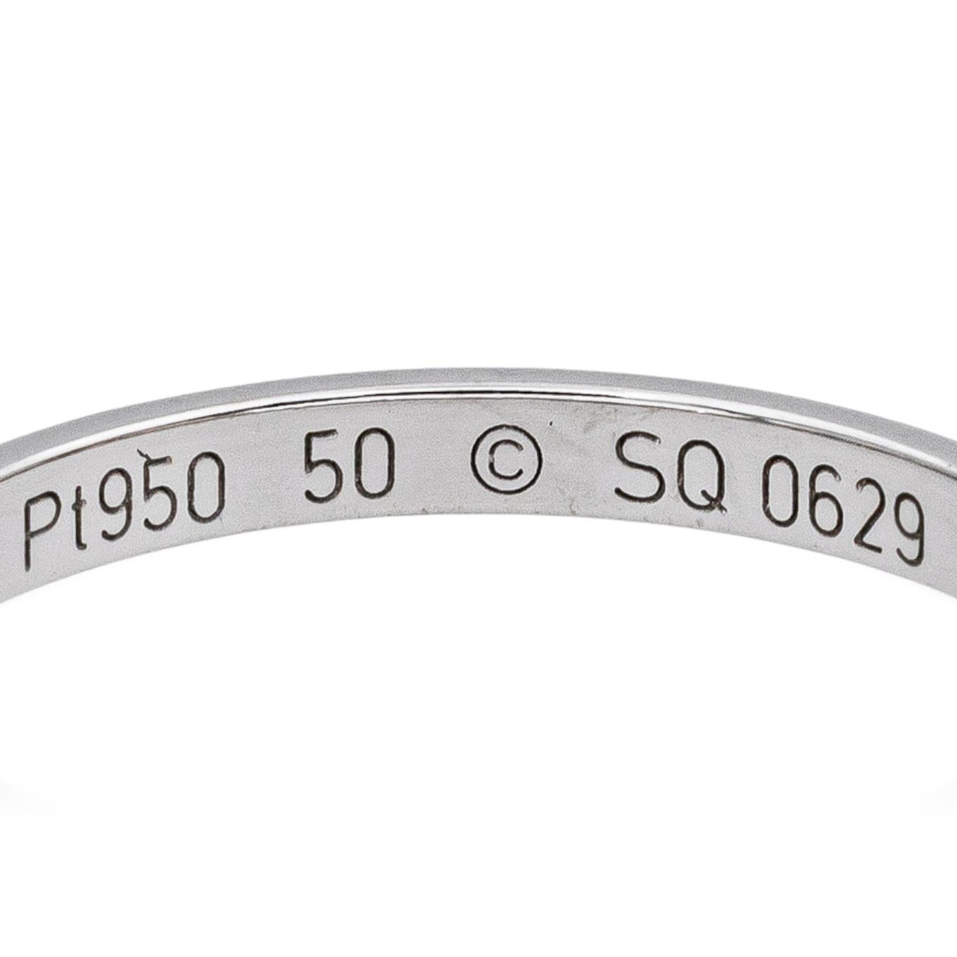 Cartier Wedding band ring 1895 Platinum