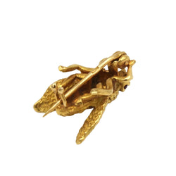 Bee Brooch - Yellow gold & Ruby