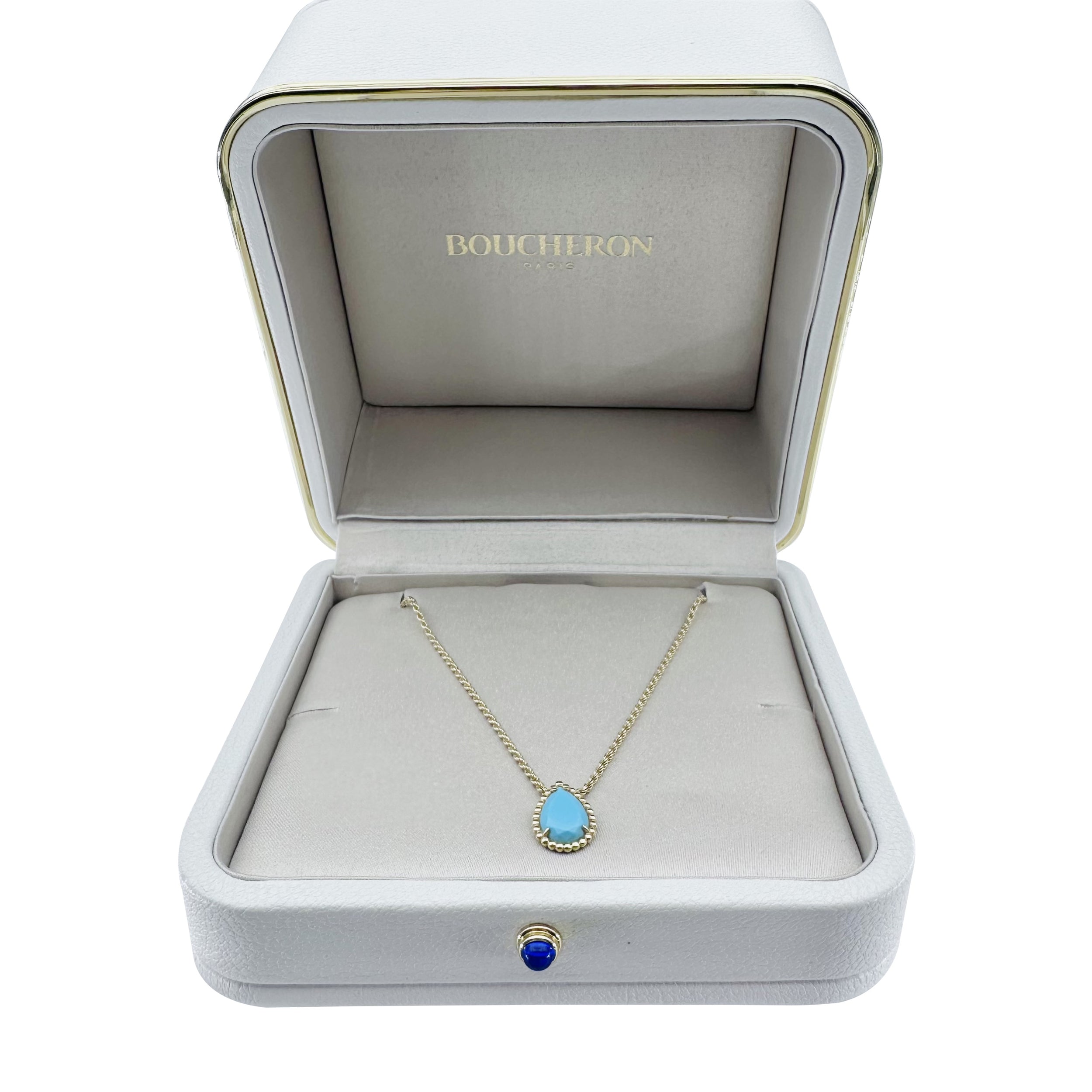 BOUCHERON "Serpent Bohème" Pendant Necklace in yellow gold and turquoise