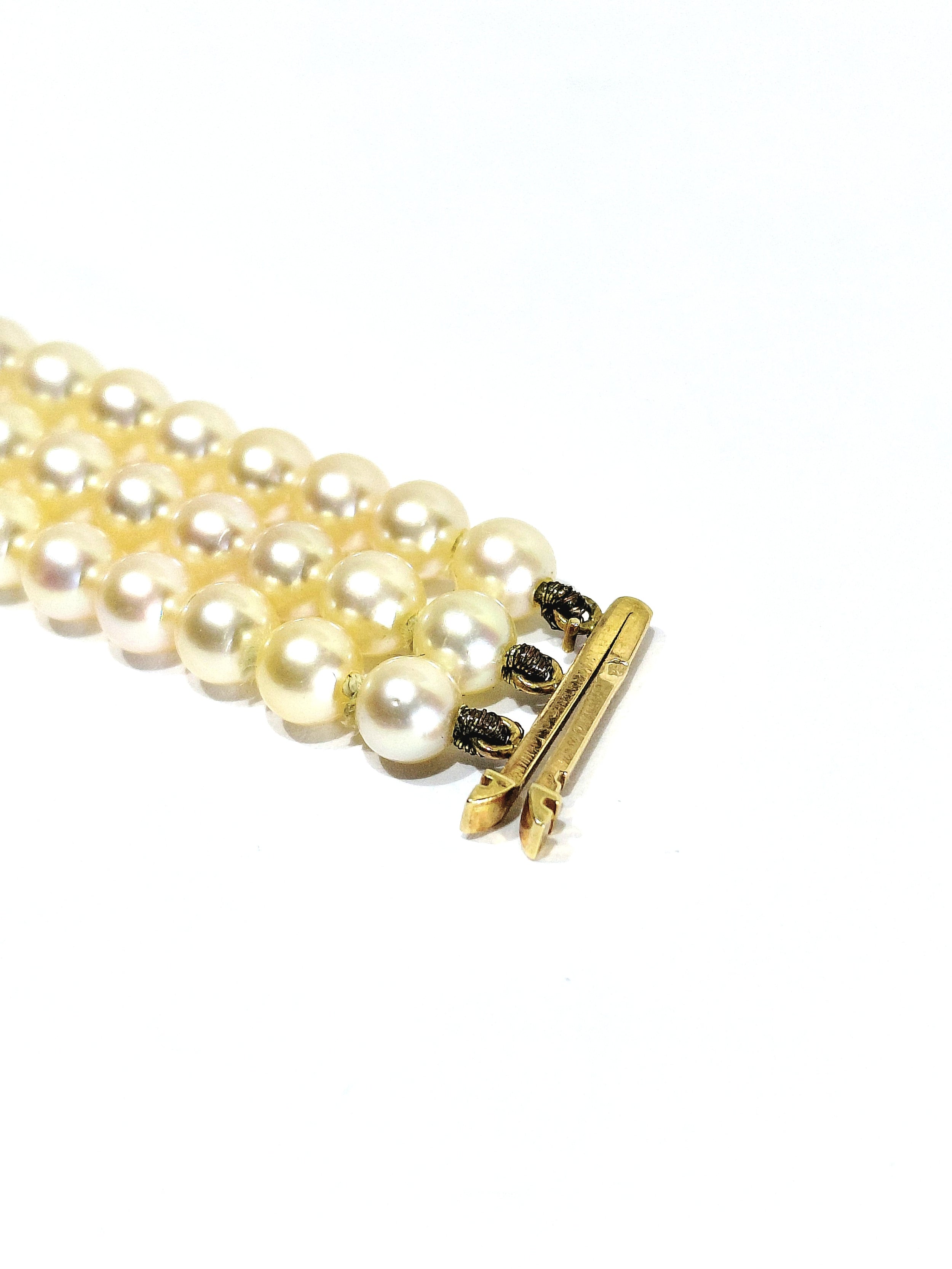 Gold and Pearl Bracelet