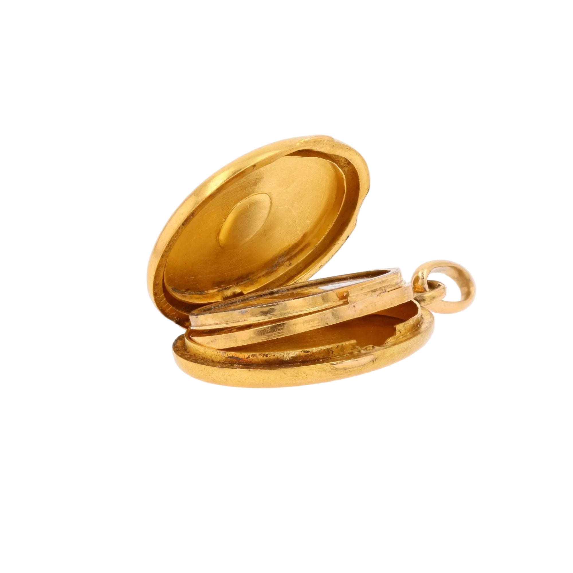 Yellow gold Locket with Pearl