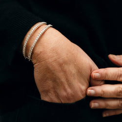 Bracelet Jonc en or blanc et diamants