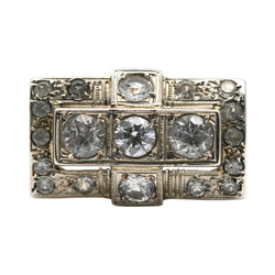 Tank Ring in Yellow Gold with Sapphires