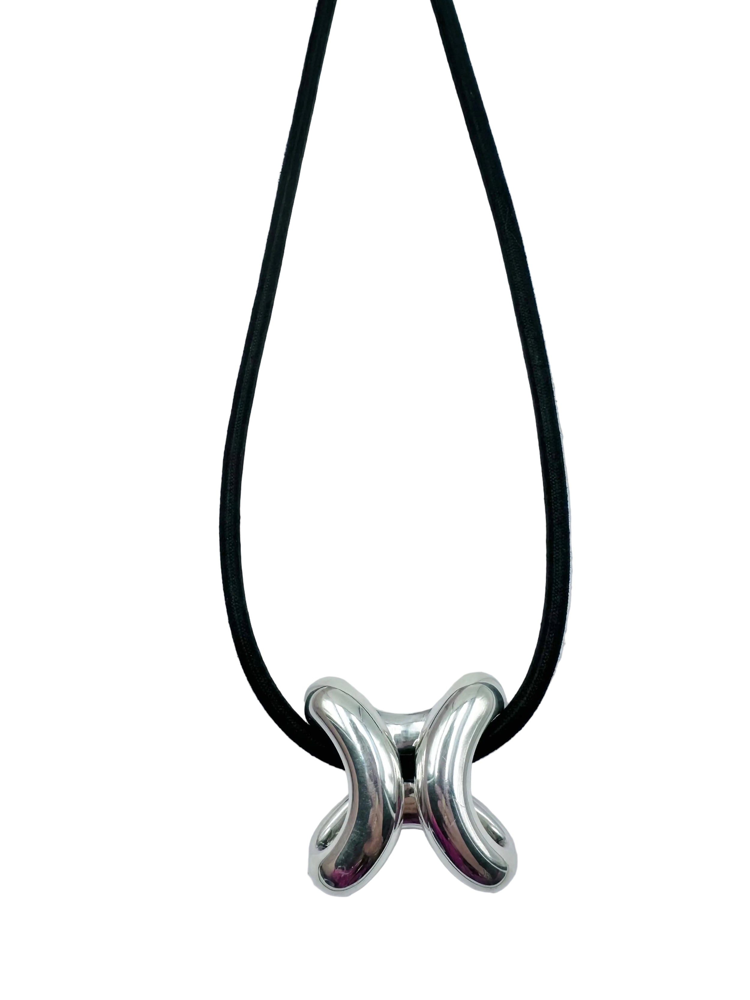 Necklace Pendant HERMÈS "Lima" in Silver