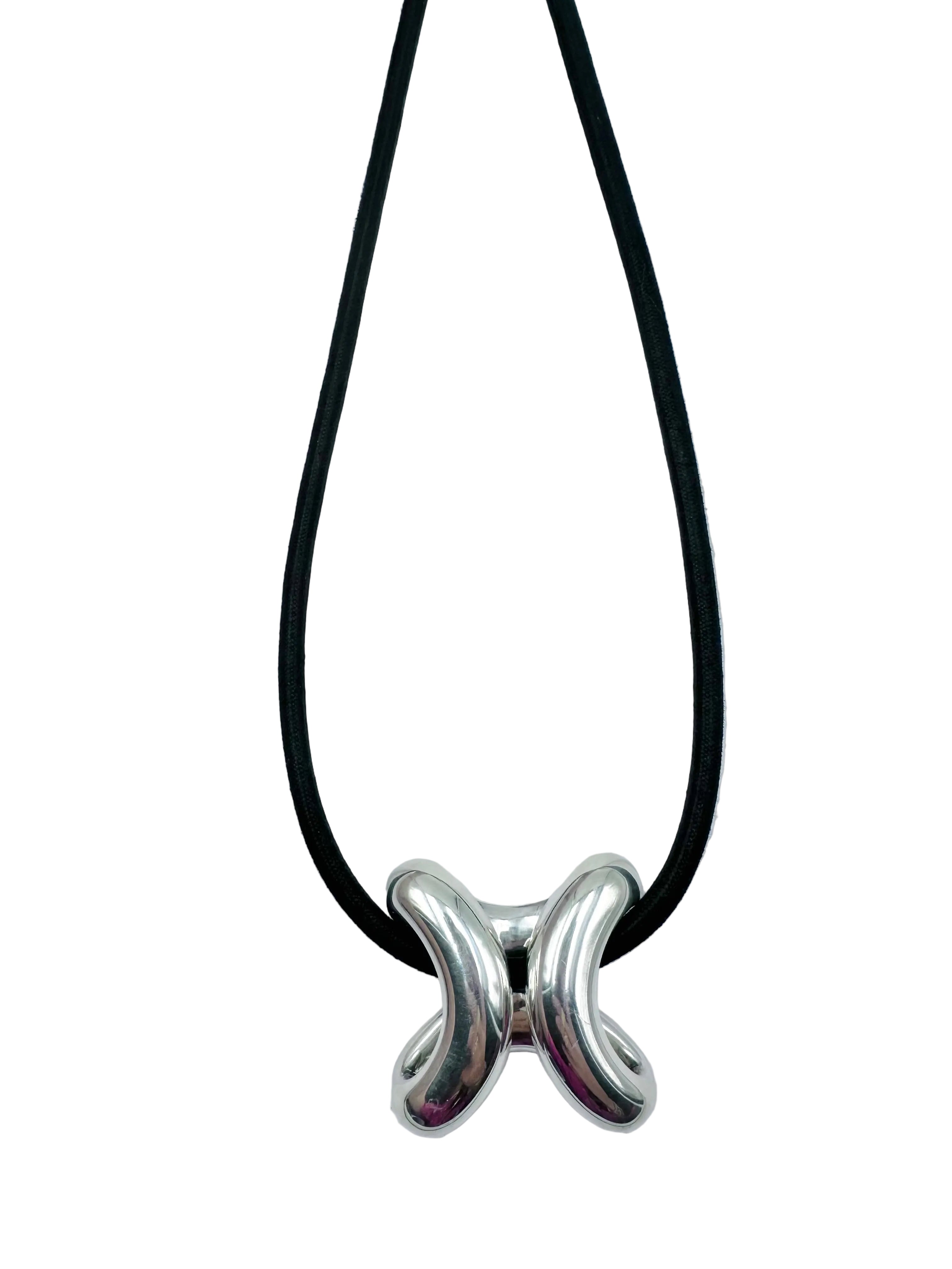 Necklace Pendant HERMÈS "Lima" in Silver