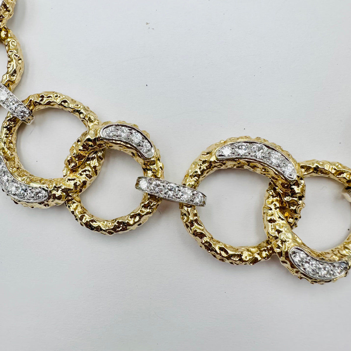 M. GERARD Necklace in yellow gold, Platinum, and Diamonds