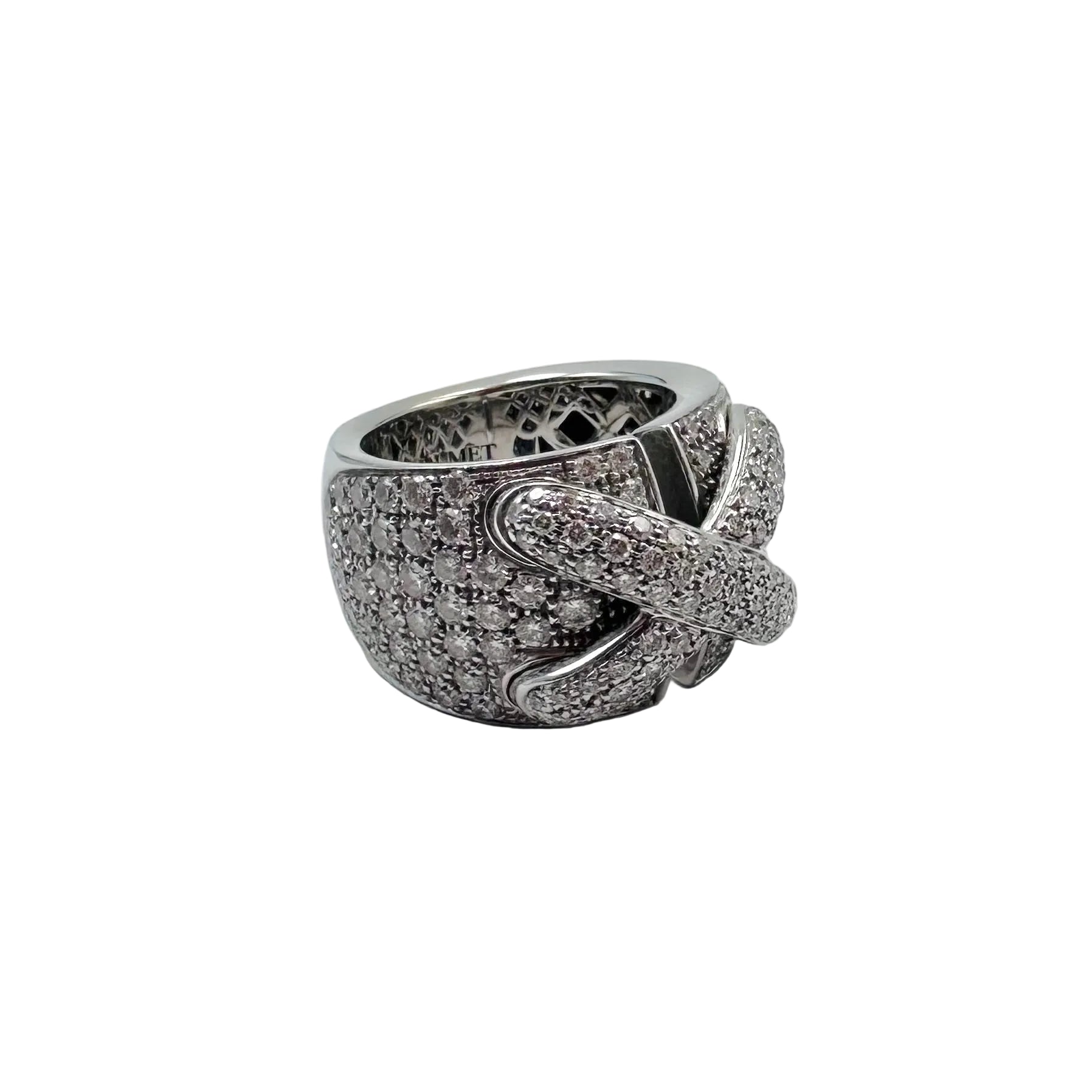 CHAUMET "Liens XL" Band Ring in white gold and diamonds