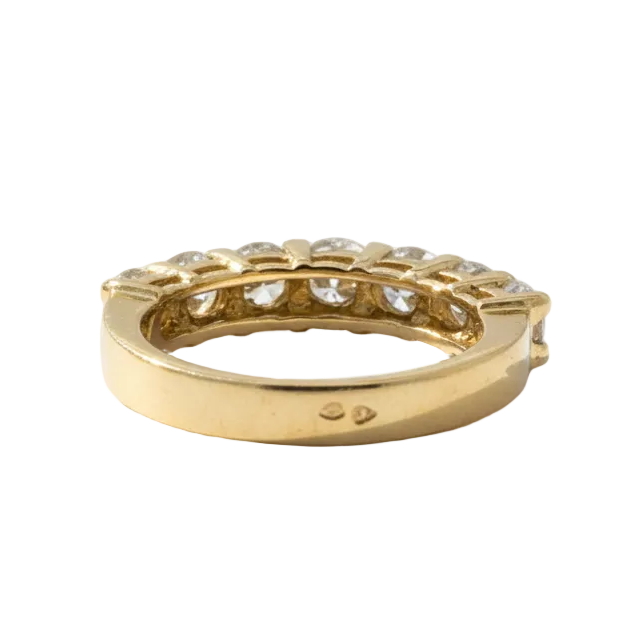 Yellow Gold and Diamond Wedding Band