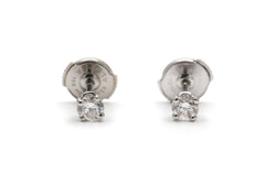 Boucles d'oreilles Puces en or blanc et diamants