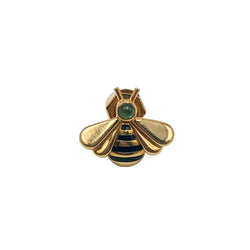 CARTIER "Bee" Brooch in yellow gold, Enamel, and Emerald