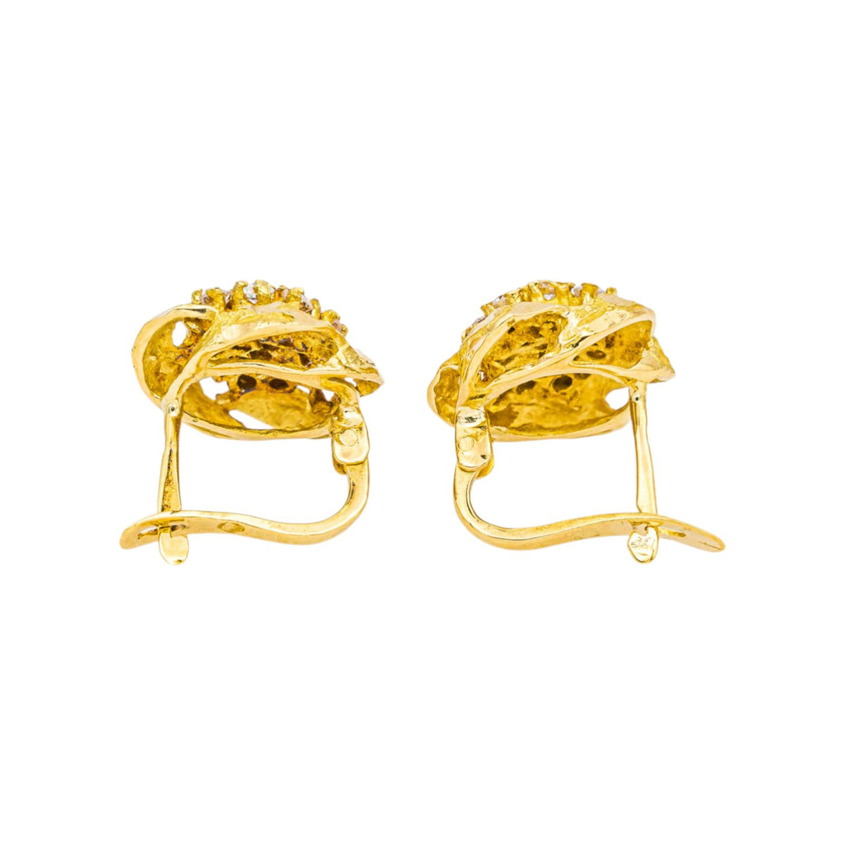 Yellow Gold Diamond Earrings