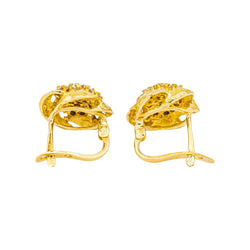 Yellow Gold Diamond Earrings