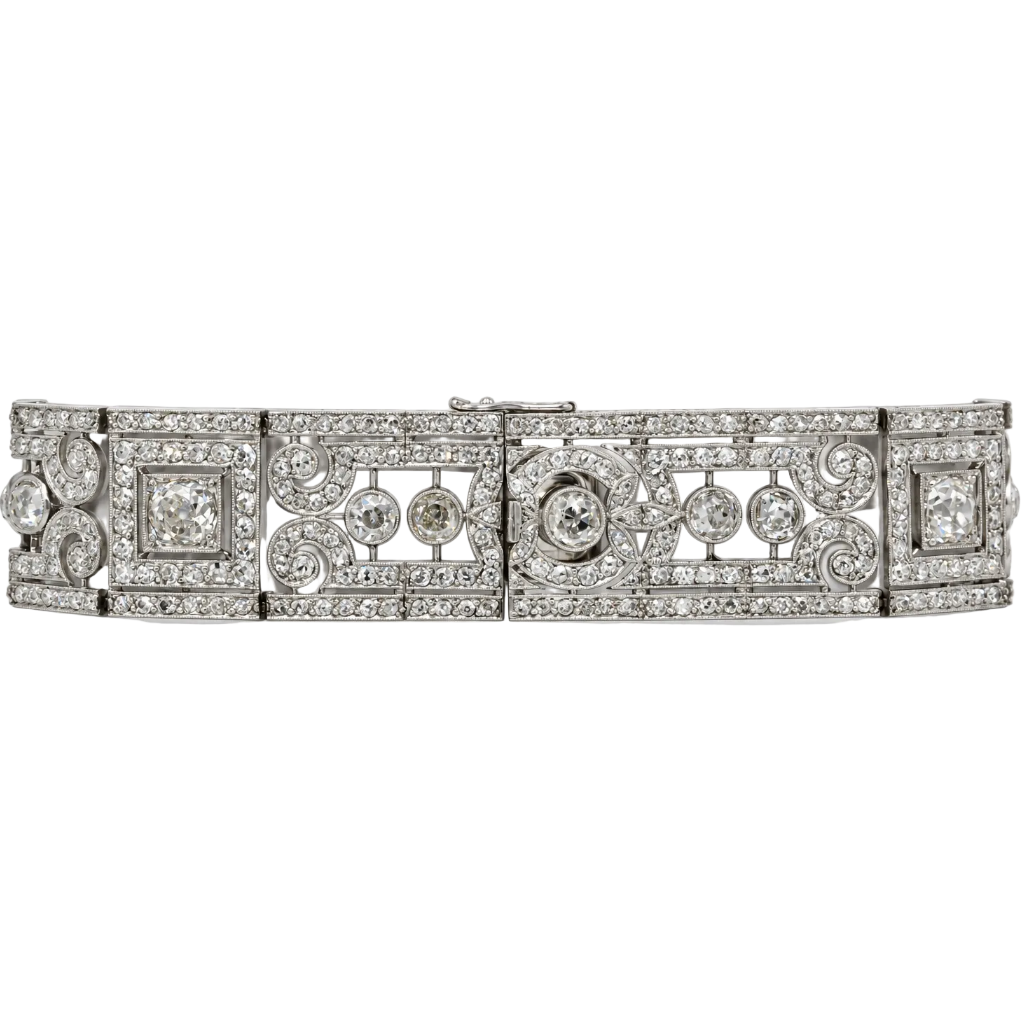 Platinum and Diamond Cuff Bracelet