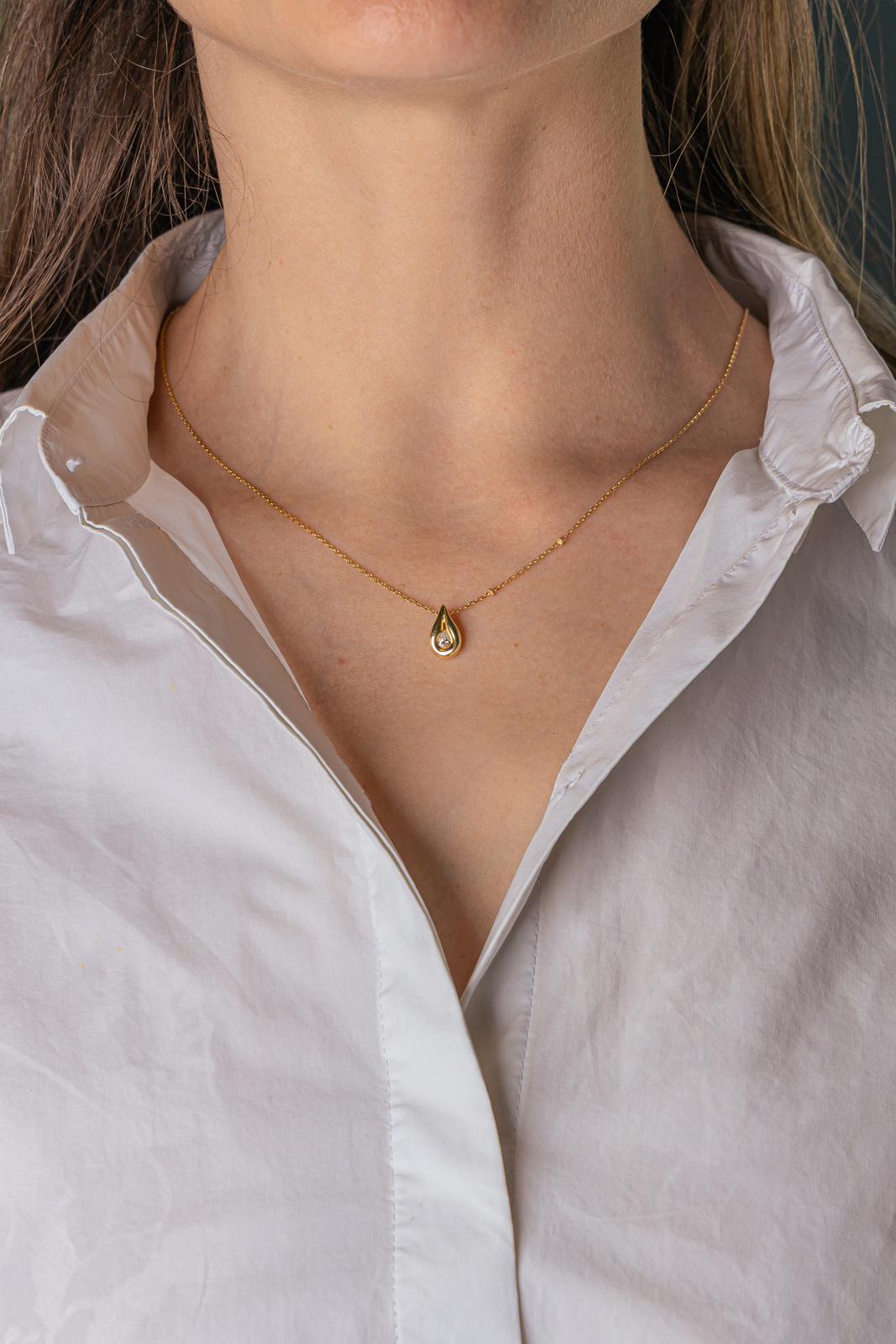 Collier Pendentif Or jaune Diamant
