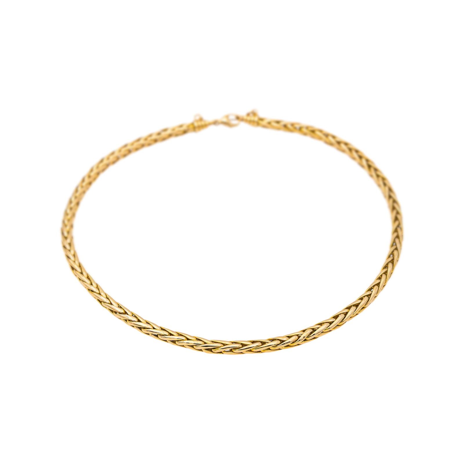 Collier Maille palmier Or jaune