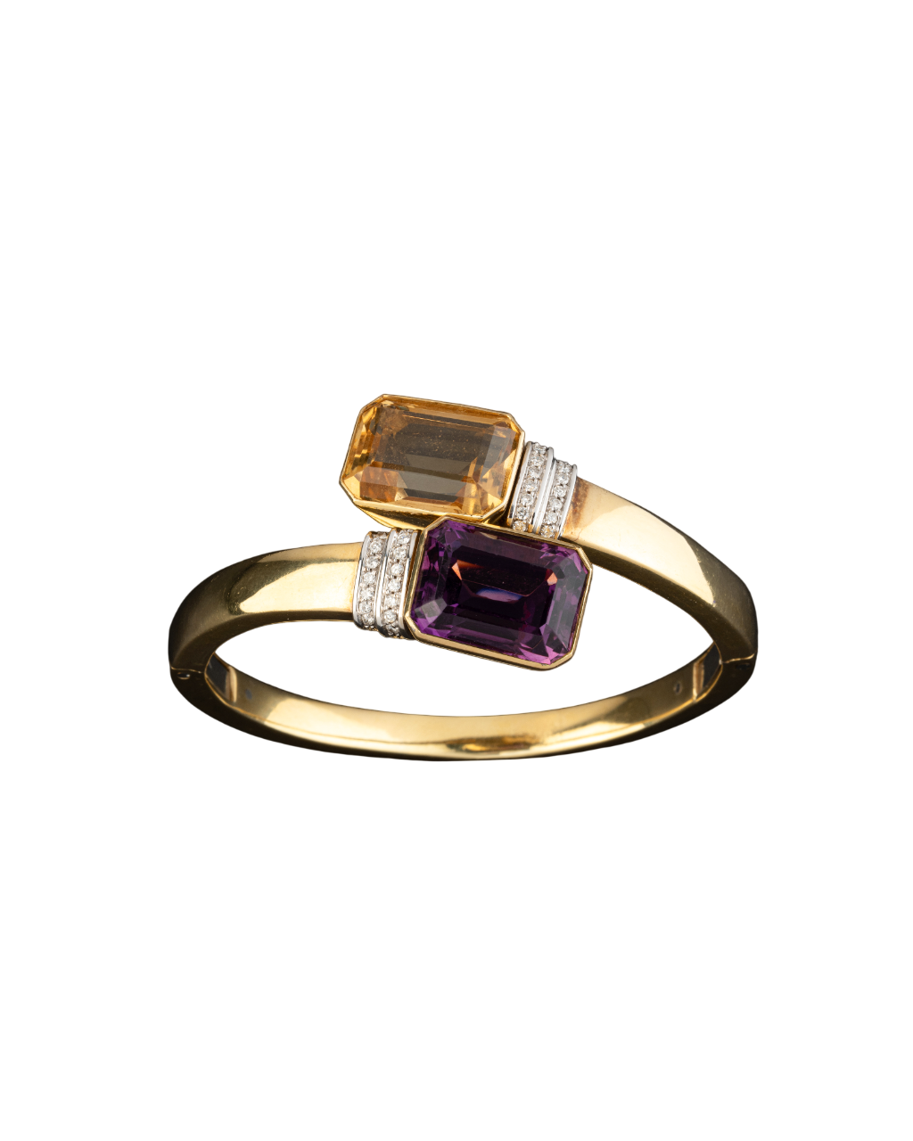 Bracelet DAMIANI en or jaune, topaze, améthyste et diamants