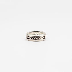 DAVID YURMAN "Cable Inlay" Silver Bangle Ring