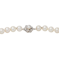 Necklace  White gold  Pearl