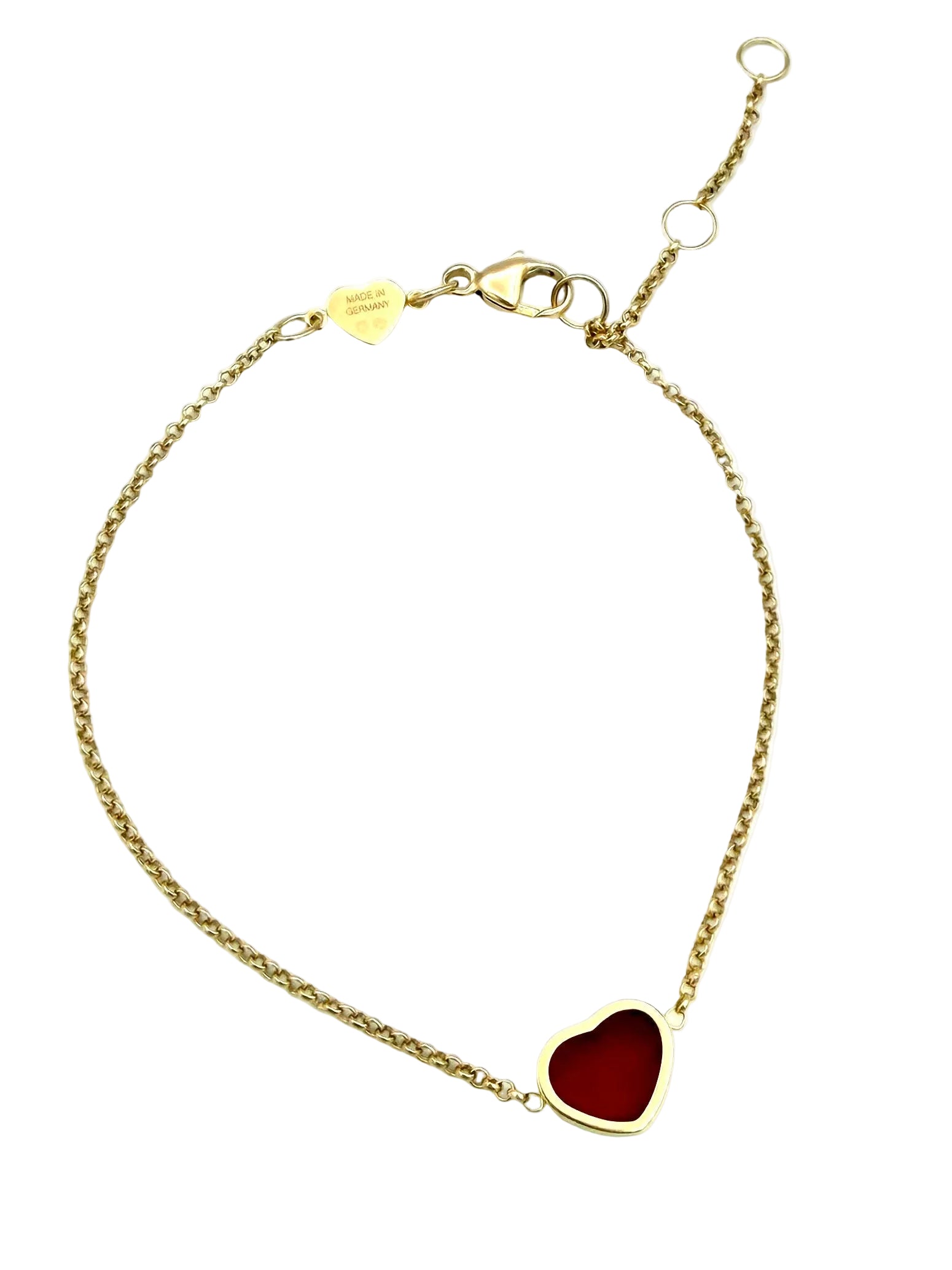 CHOPARD "Happy Hearts" Bracelet in Rose gold and Carnelian