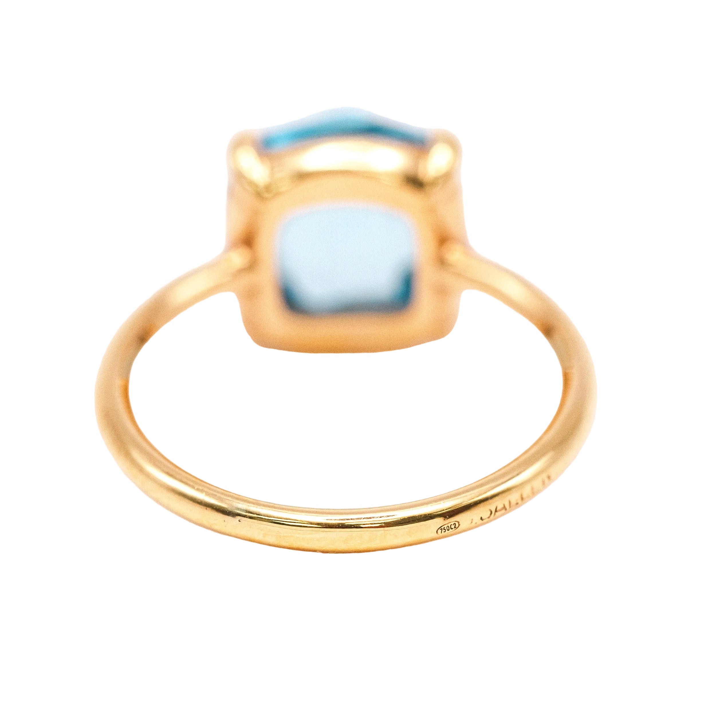 Bague Solitaire SWISS TOPAS en or jaune et topaze