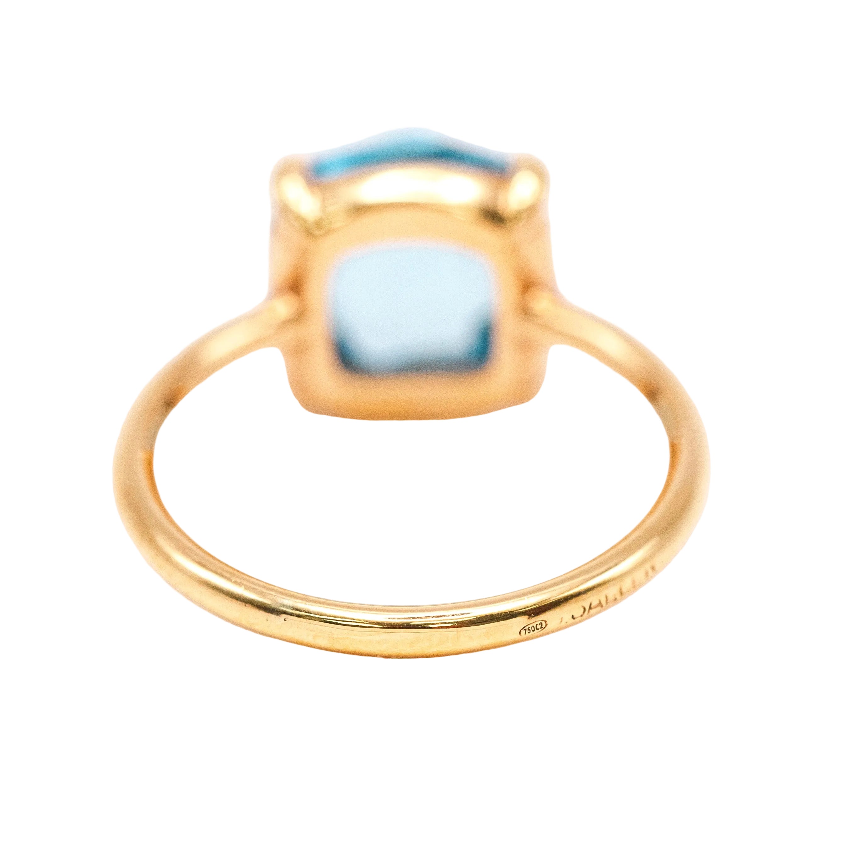 Bague Solitaire SWISS TOPAS en or jaune et topaze