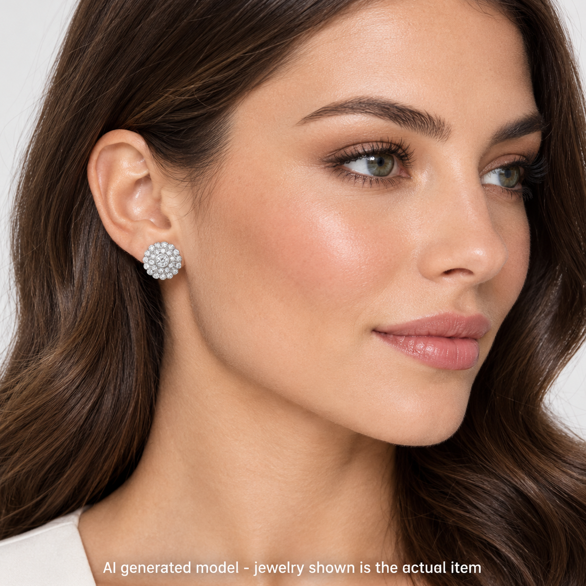 Lever-back earrings in yellow gold, Platinum, and Diamonds