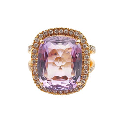 Entourage Ring in Rose gold, Amethyst and Diamonds