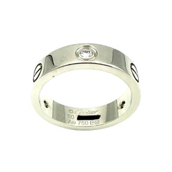 CARTIER "Love" Wedding band ring in white gold and diamonds