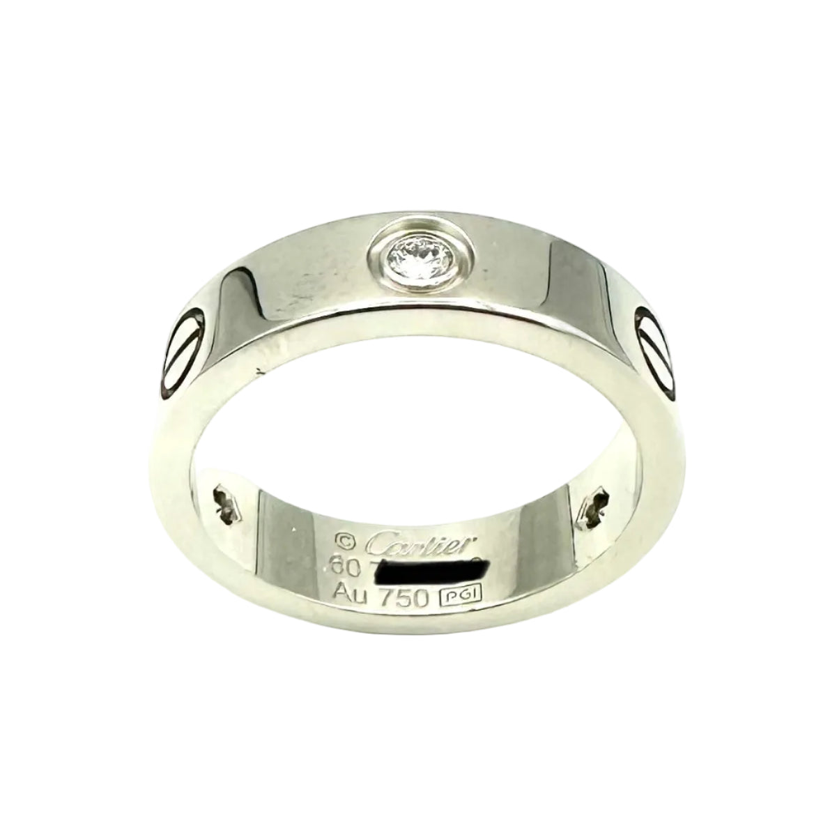 CARTIER "Love" Wedding band ring in white gold and diamonds