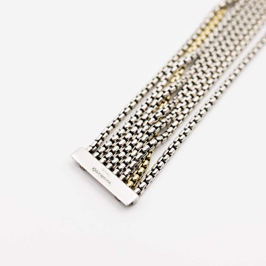 DAVID YURMAN Bracelet in silver and yellow gold