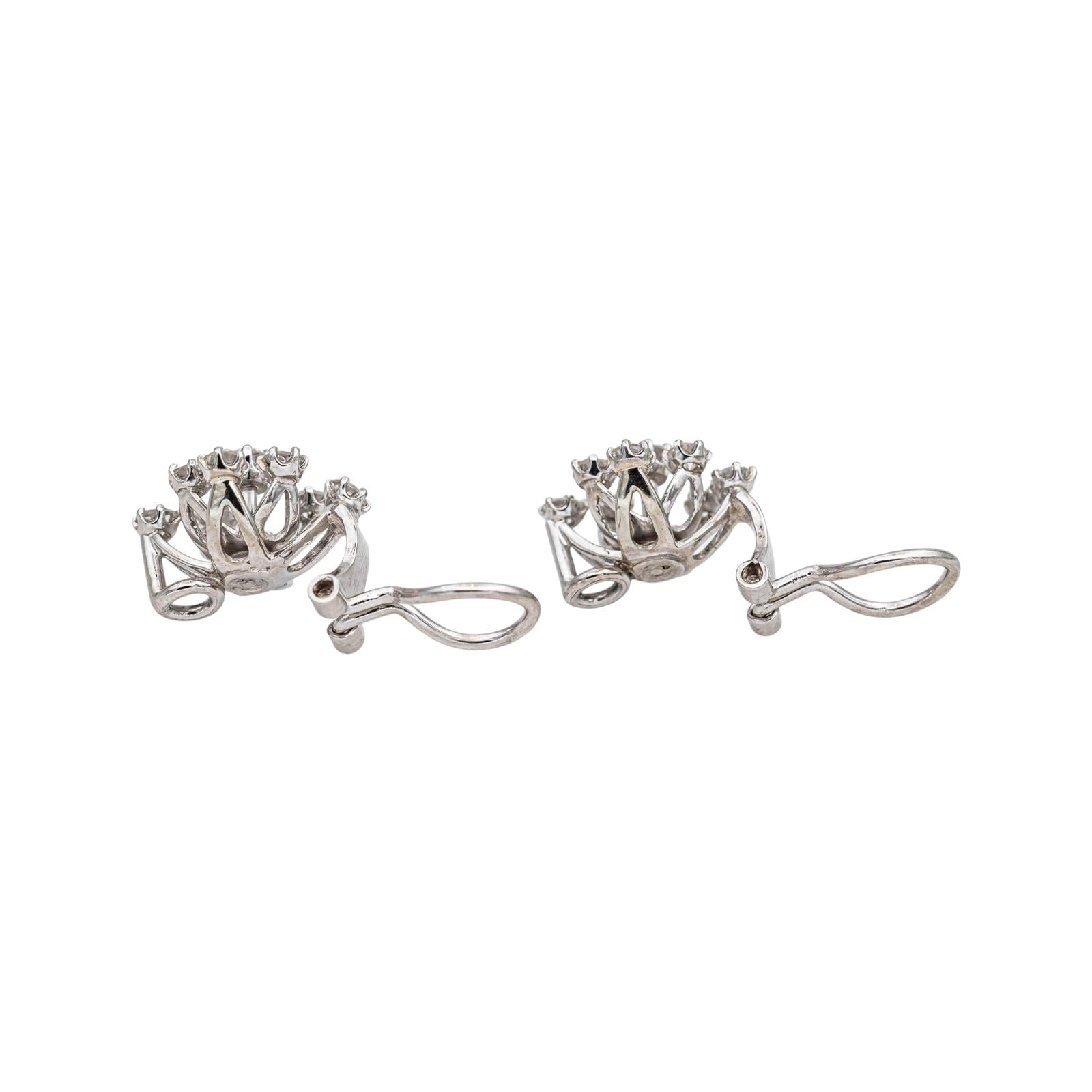 Earrings Clips White gold Diamond