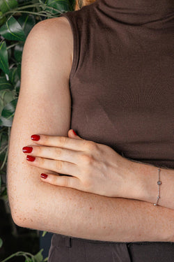 White Gold Forçat Link Bracelet with Mother-of-Pearl