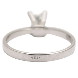 White Gold Solitaire Ring with Diamond
