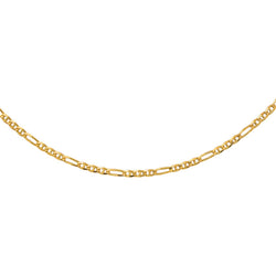 Yellow Gold Figaro Chain Necklace